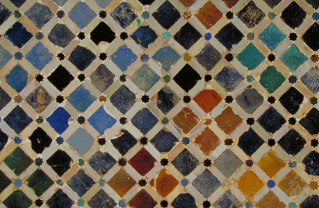 Tiles in the Alhambra, Granada, Spain