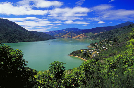 Heading south from Picton, New Zealand
