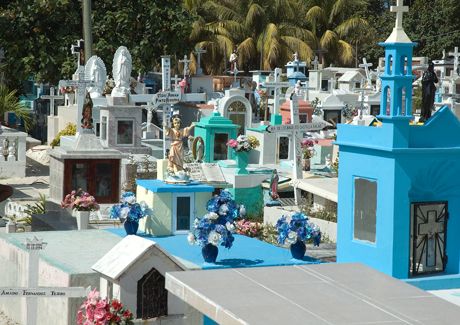 The community cemetery on Isla Mujeres