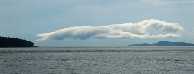 Amazing clouds seen from the ferry to Lopez Island.