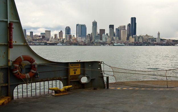 On the ferry back to Seattle