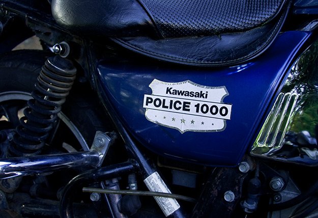 The next day I shoot Steve's police motorcycle training