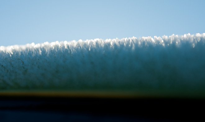 Frost on the car roof